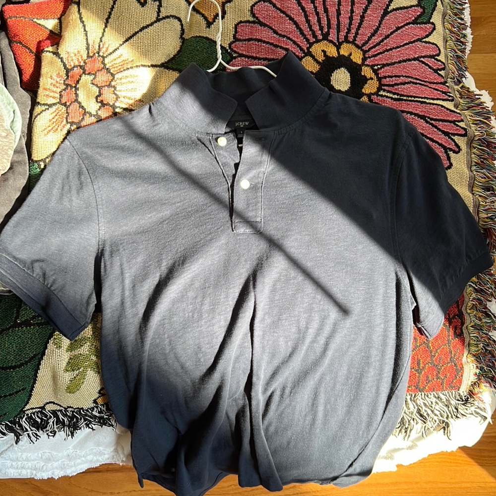 Mens Jcrew Slub Polo Size Small